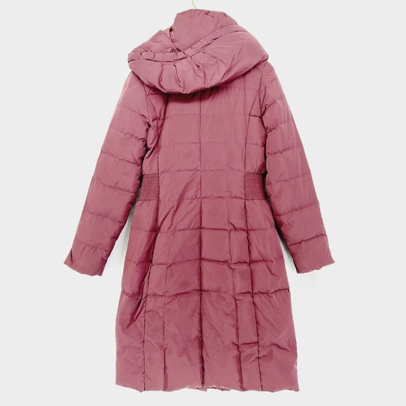 Cole Haan Signature in Burgundy Down Zip Up Winter Coat Z71 - Picture 8 of 11